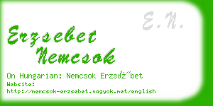 erzsebet nemcsok business card